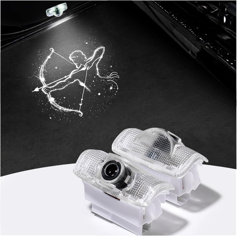 nefane Never Fade HD Car Door Lights Zodiac Logo，2 Pcs Ghost Shadow Puddle LED Lamp Upgraded Welcome Courtesy Projector Compatible with Toyota All Models/Lexus All Models/Infiniti Most Models (Sagittarius) - Image 1